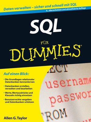 cover image of SQL fur Dummies